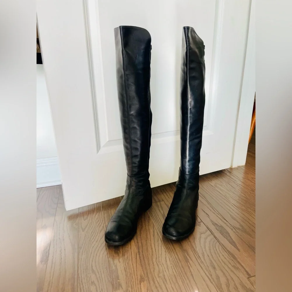 STUART WEITZMAN 5050 NAPPA LEATHER BACK STRETCH OTK BOOTS SIZE 11